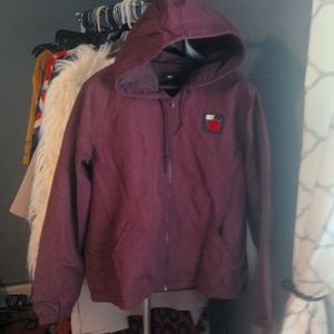 Men's Obey Polyester Zip-up Jacket--Large